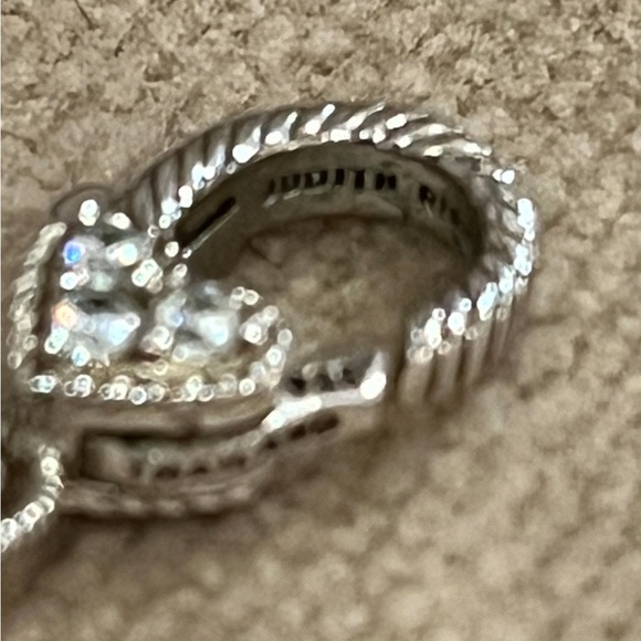 Judith Ripka Sterling Silver Necklace Chain Pearl Diamonique Rhodalite 17” - Picture 11 of 11